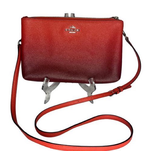 Coach Lyla Crossbody RARE Watermelon Ombre F22558 Crossgrain Leather Purse EUC - Picture 1 of 6